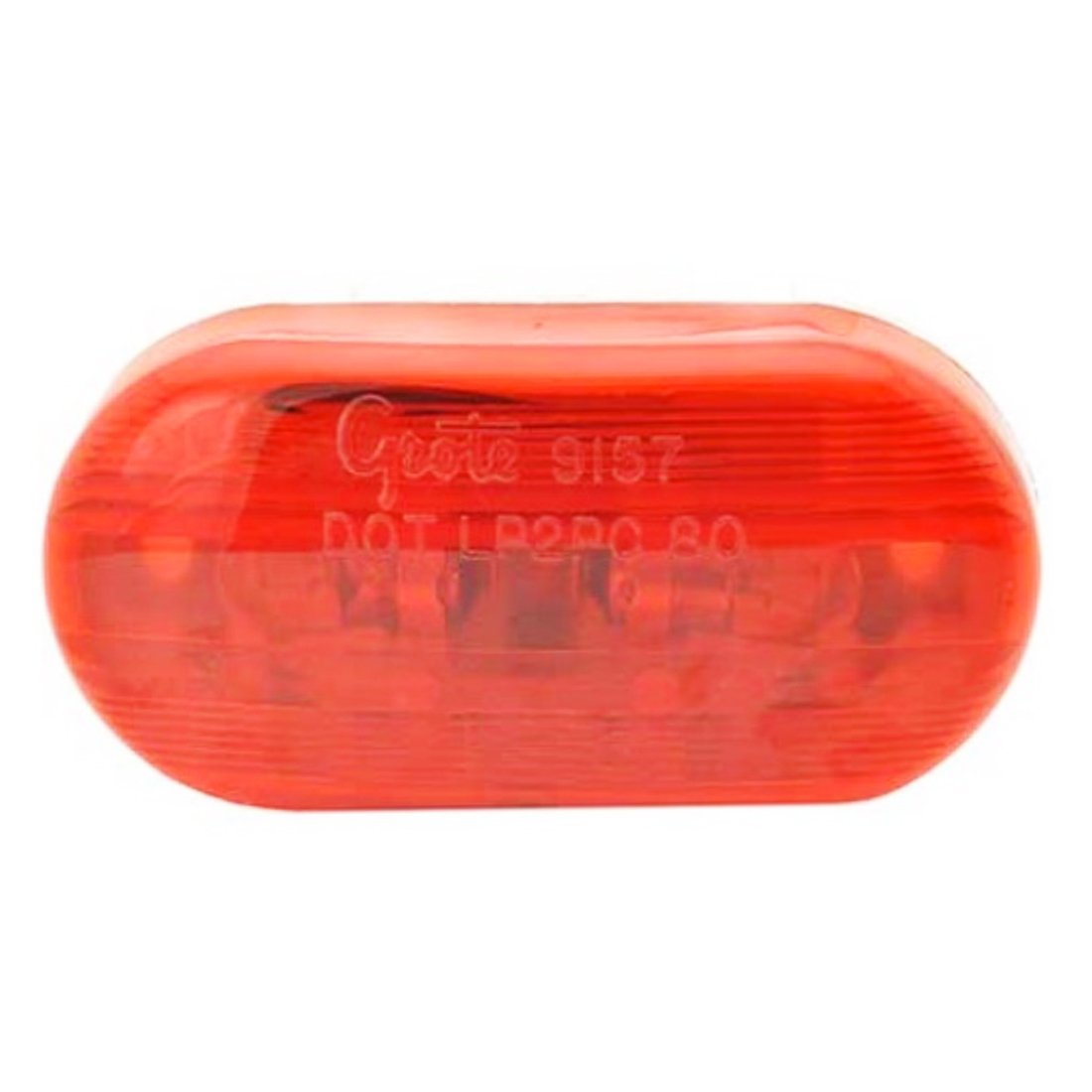 Clearance/Marker 2 Lamp Oval Incandescent - Smooth - Red