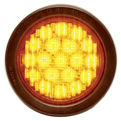 4 Inch Self-Contained Round Flashing LED - Amber