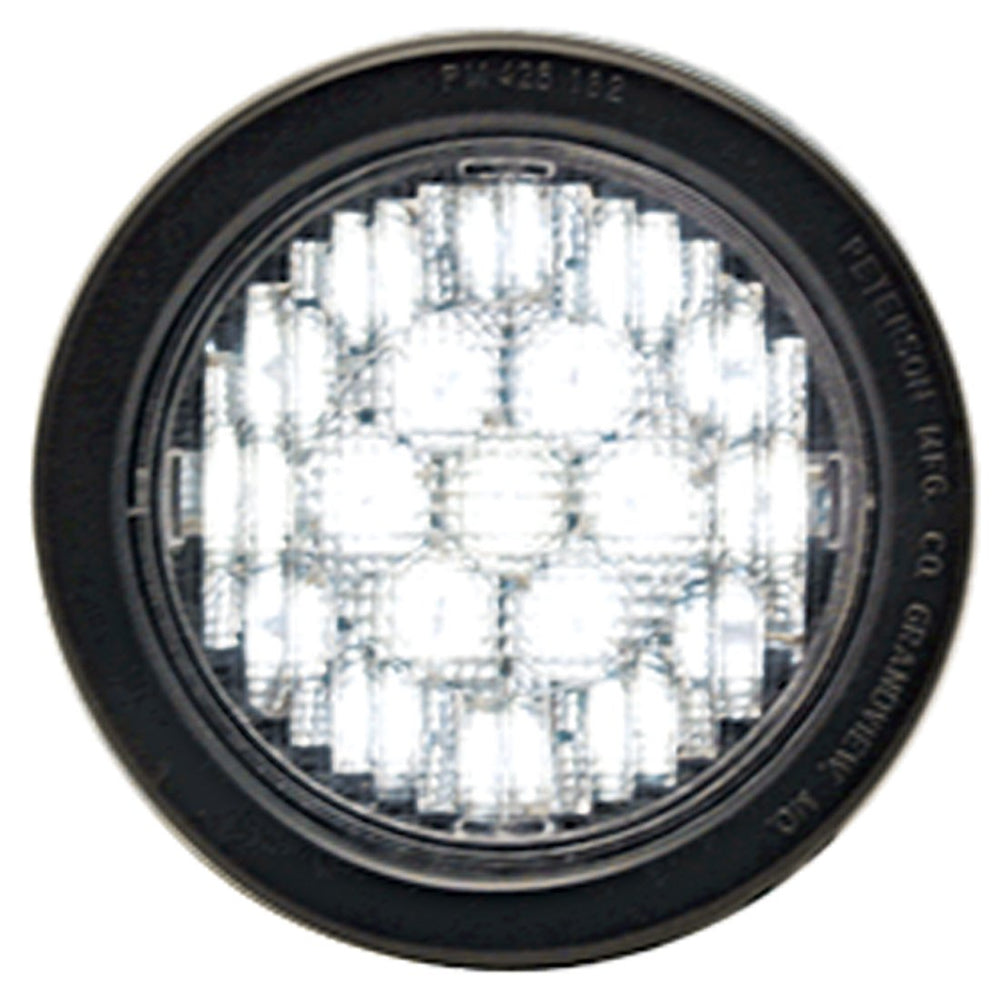 4 Inch Self-Contained Round Flashing LED - Clear
