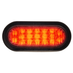 6 Inch Self-Contained Oval Flashing LED - Red