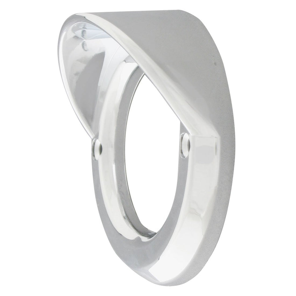 Chrome Plastic Cover with Visor - 2 Inch Round