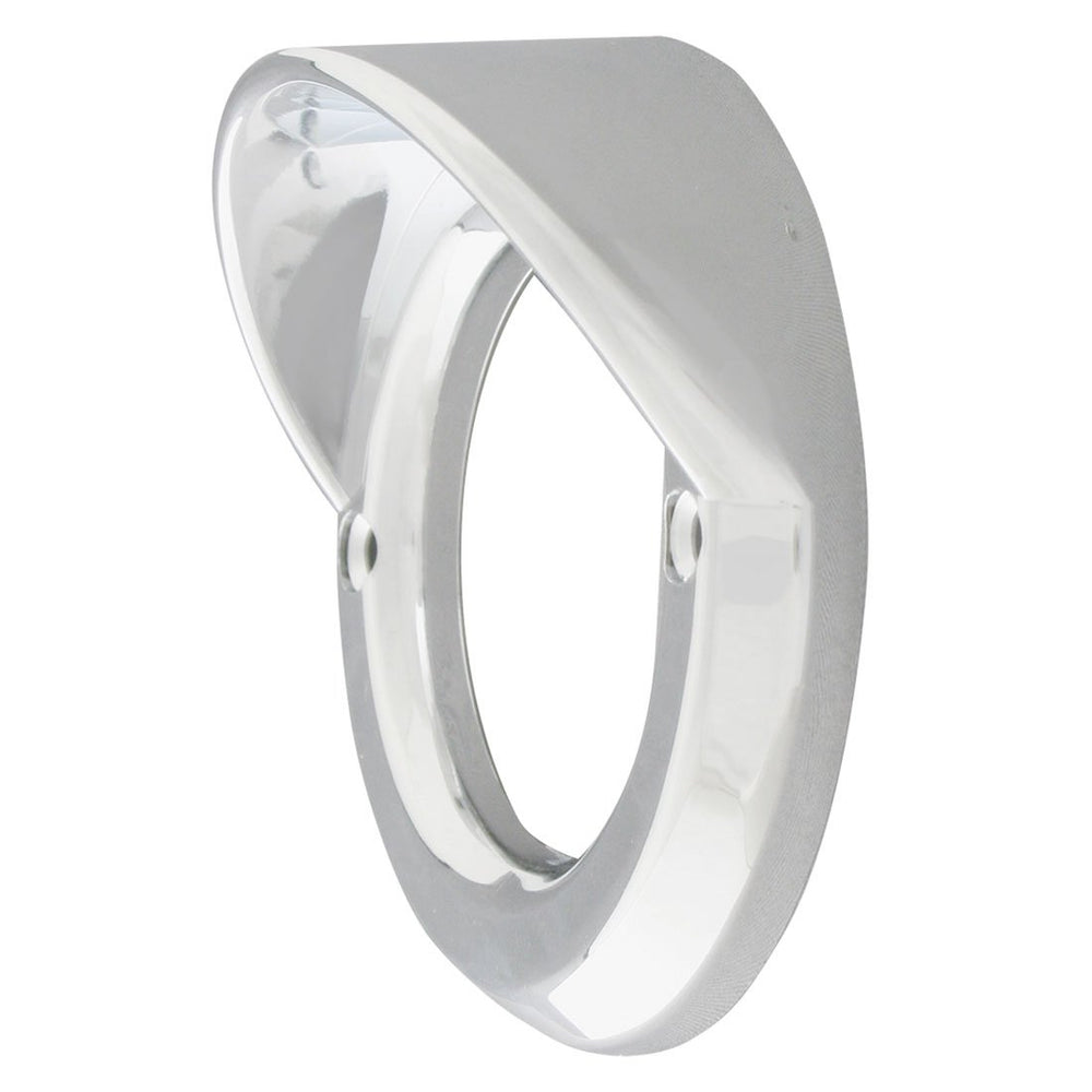 Chrome Plastic Cover with Visor - 2 Inch Round