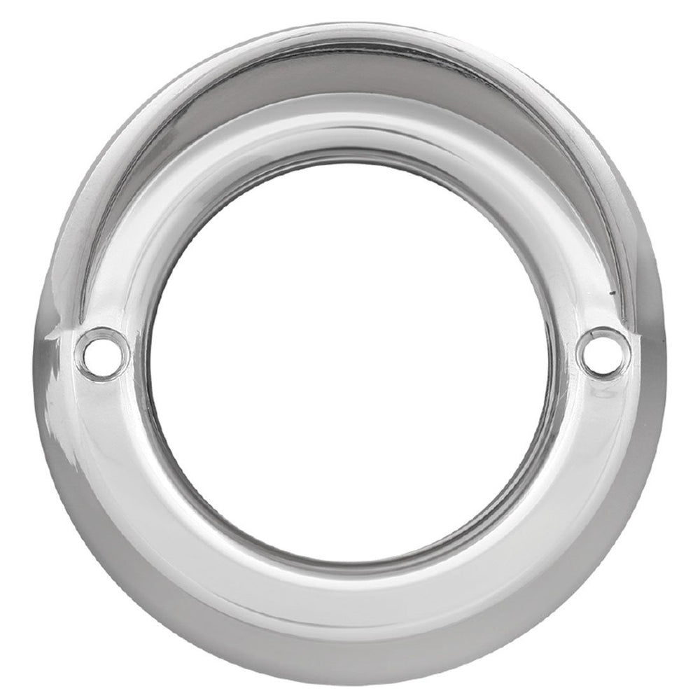 Chrome Plastic Cover with Visor - 2.5 Inch Round