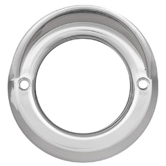 Chrome Plastic Cover with Visor - 2.5 Inch Round