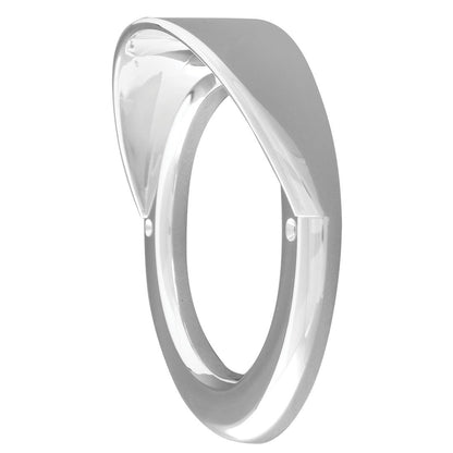 Chrome Plastic Cover with Visor - 4 Inch Round