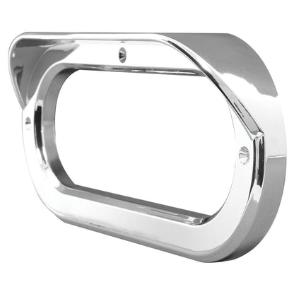 Chrome Plastic Cover with Visor - Oval