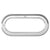 Chrome Plastic Cover with Visor - Oval