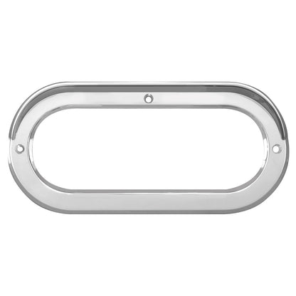 Chrome Plastic Cover with Visor - Oval