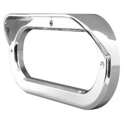 Chrome Plastic Cover with Visor - Oval
