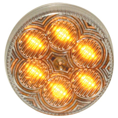 6-LED Amber Marker Light - Clear Lens - 2 Inch