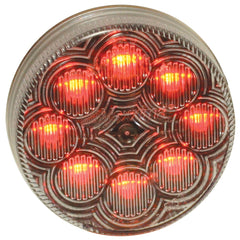 8-LED Red Marker Light - Clear Lens - 2.5 Inch