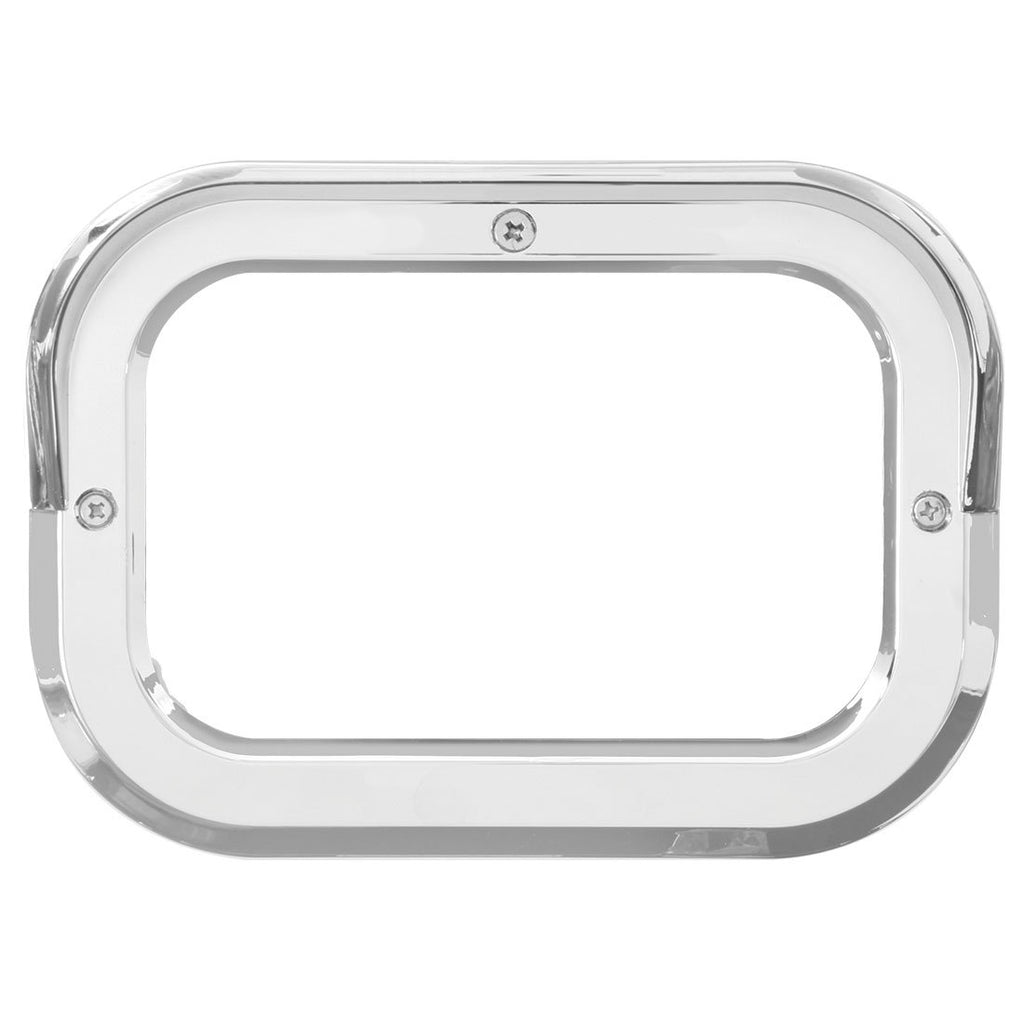 Chrome Plastic Cover with Visor - 5 Inch - Rectangle
