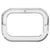 Chrome Plastic Cover with Visor - 5 Inch - Rectangle