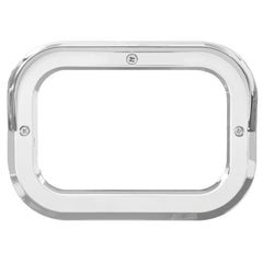 Chrome Plastic Cover with Visor - 5 Inch - Rectangle