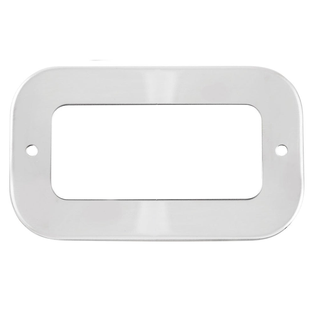Chrome Plastic Cover - 2.5 Inch - Rectangle - No Visor