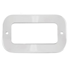 Chrome Plastic Cover - 2.5 Inch - Rectangle - No Visor