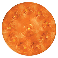 4 Inch Round Flat Back LED Turn Light - Amber - Turn Signal - No Bezel