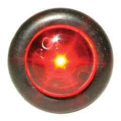 Red 3/4 Inch Mini Button Round Side Marker - Red Lens