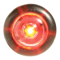 Red 3/4 Inch Mini Button Round Side Marker - Clear Lens