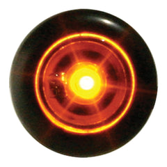Amber 3/4 Inch Mini Button Flat Side Marker - Amber Lens