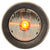 Amber 2 Inch Round Flat Side Marker - Clear Lens