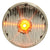 Amber 2 Inch Round Flat Side Marker - Clear Lens
