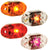 Amber 2 Inch Oval  Flat Side Marker - Clear Lens