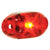 Red 2 Inch Oval  Flat Side Marker - Red Lens
