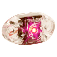 Red 2 Inch Oval  Flat Side Marker - Clear Lens