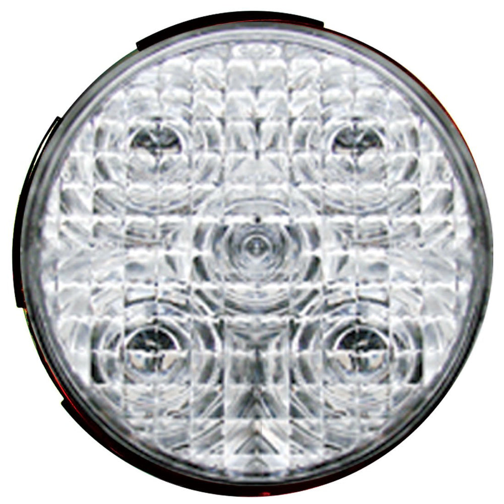 Amber 4 Inch Round Turn Light - Grommet Mount - Clear Lens