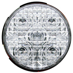 Amber 4 Inch Round Turn Light - Grommet Mount - Clear Lens