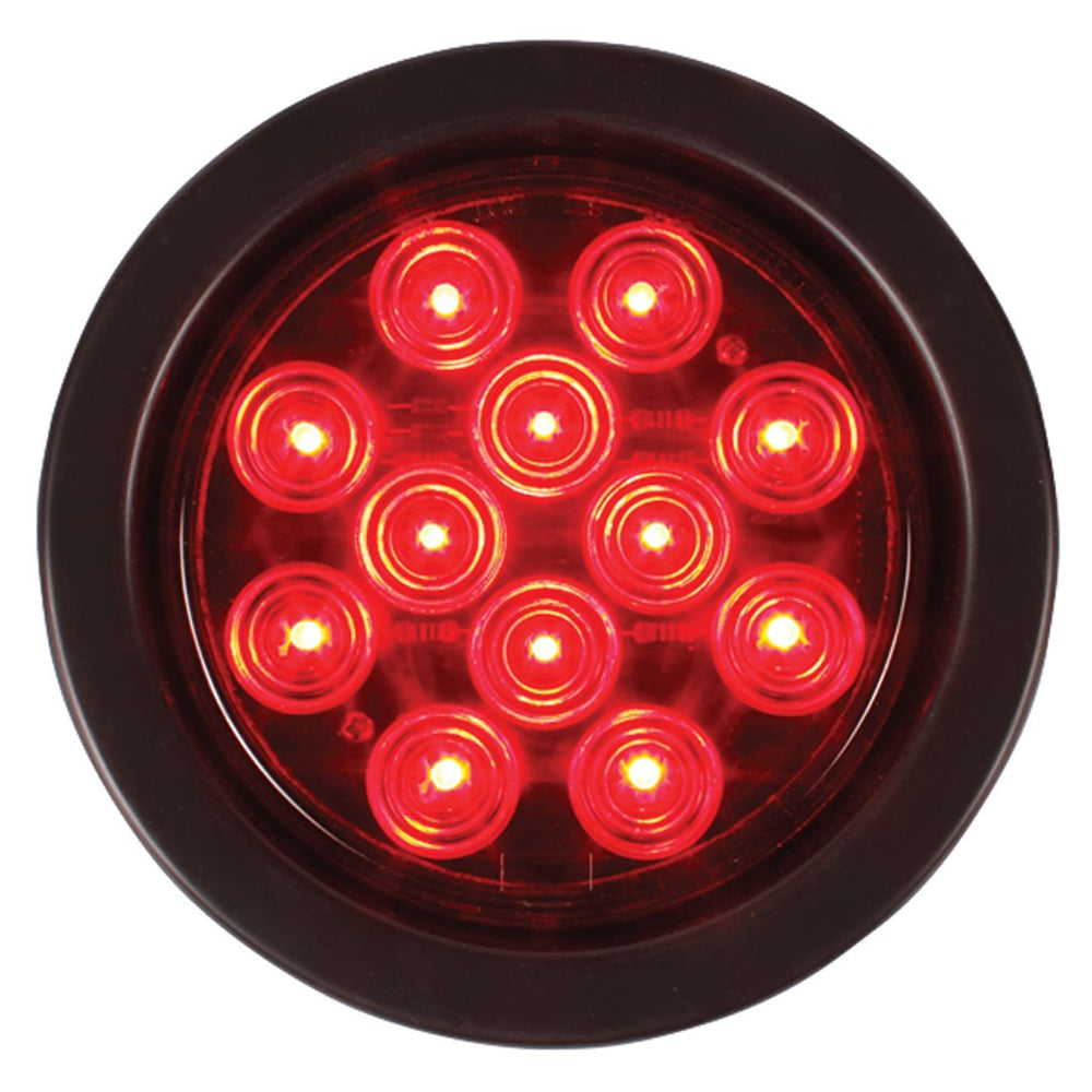4 Inch Round Stop/Turn/Tail Light - 12 LEDs - Red
