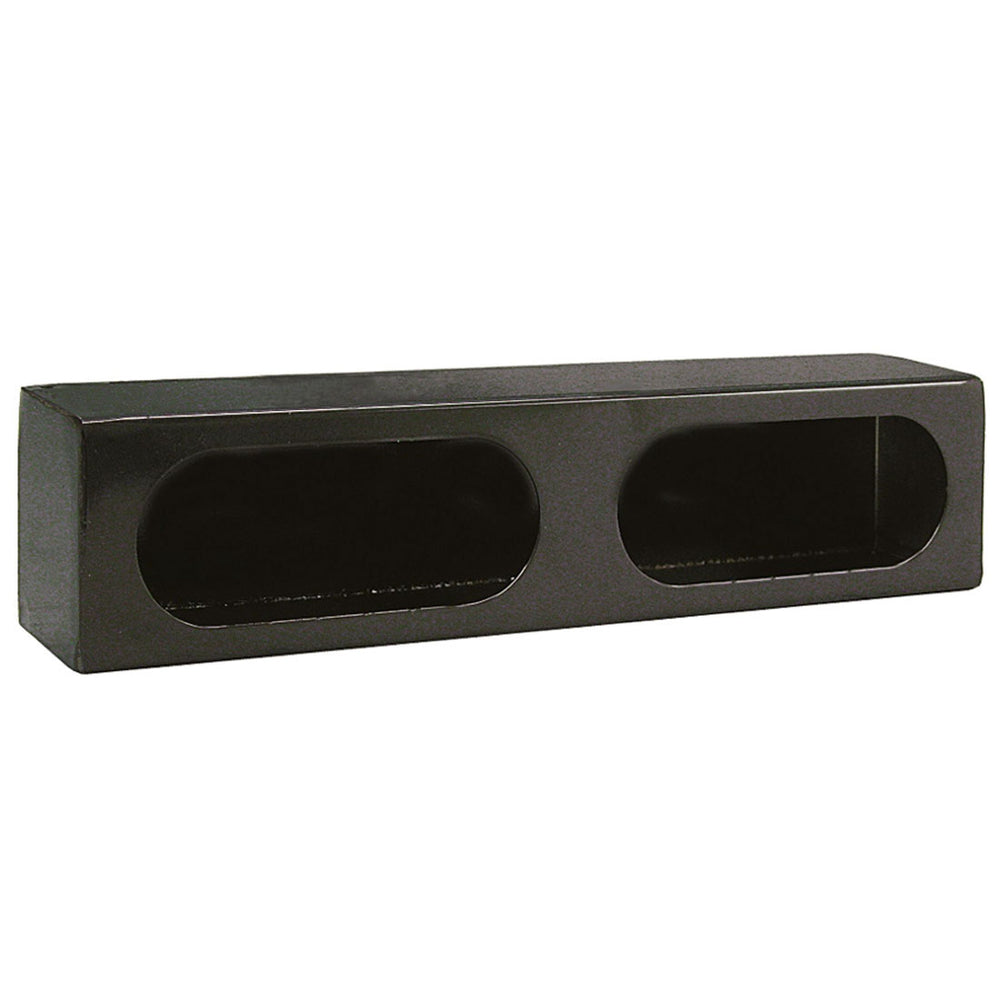 Double Oval Mounting Box - Black Steel