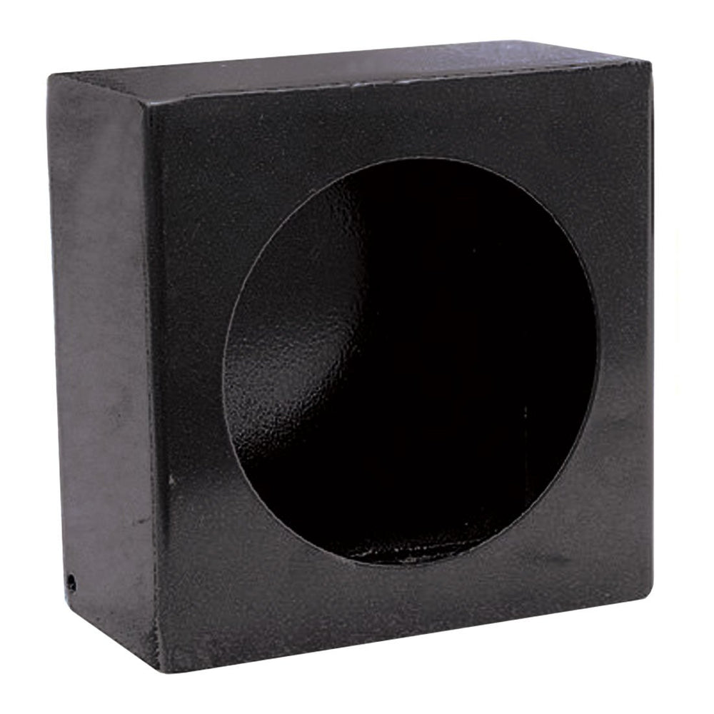 Single Round Mounting Box - Black Steel