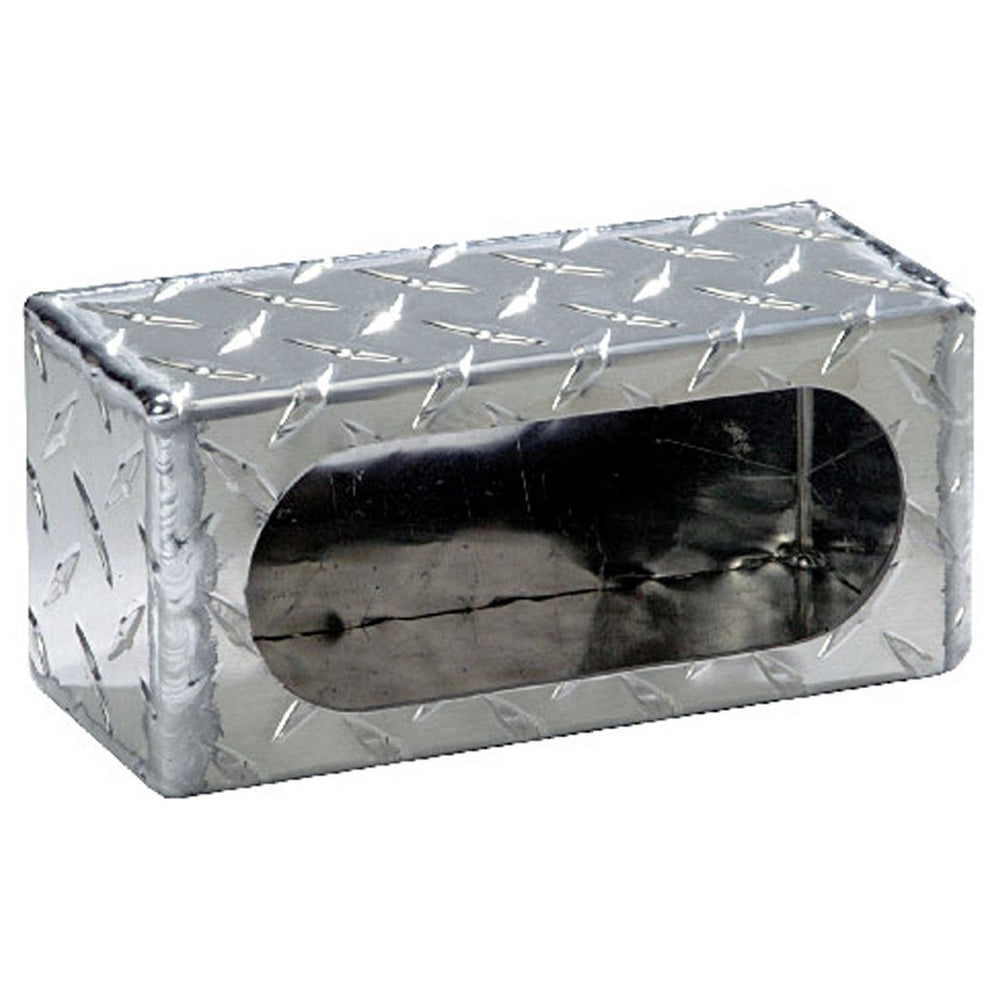 Single Oval Mounting Box - Diamond Tread Aluminum