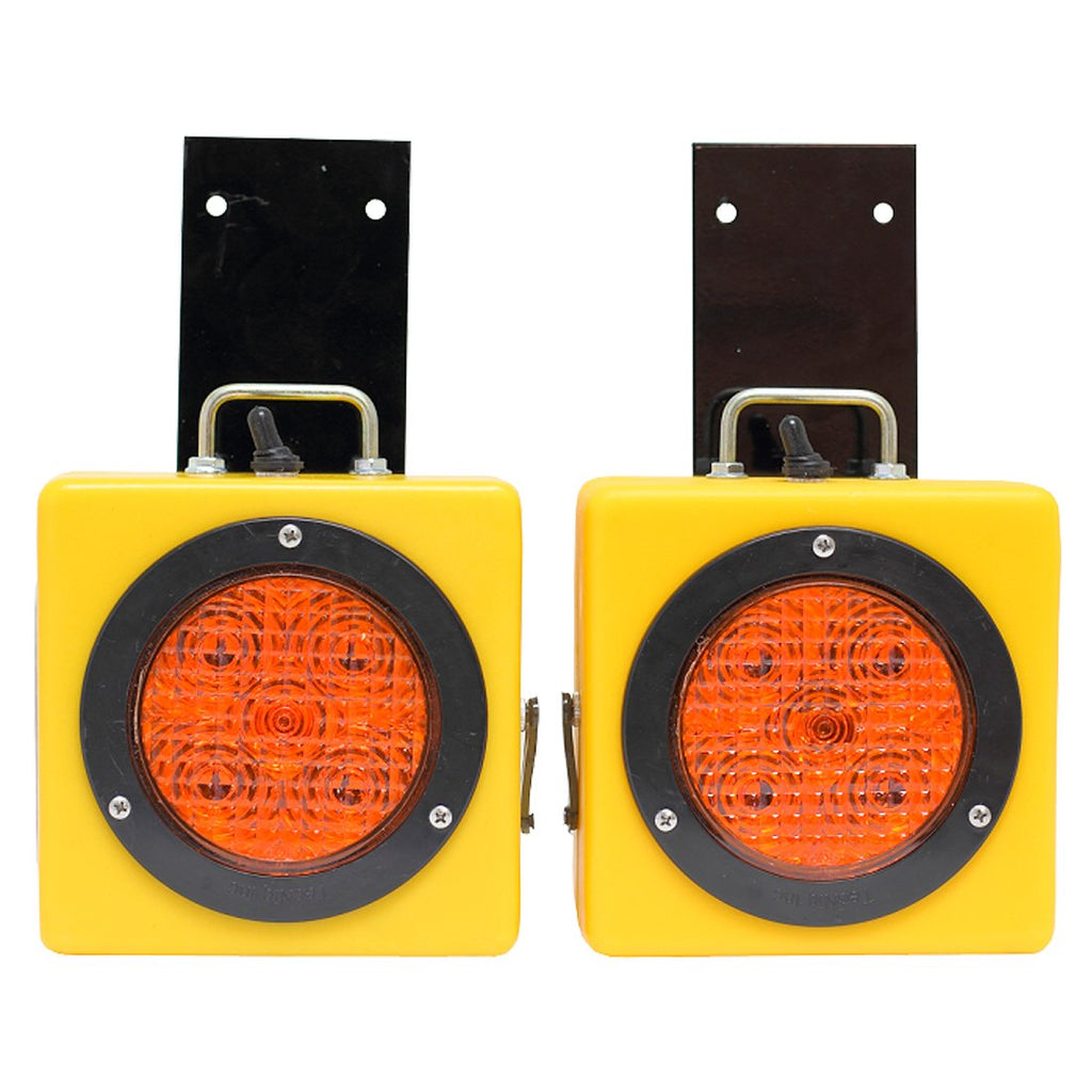 Set of 2 Wireless Amber LED Strobes For Wide Loads