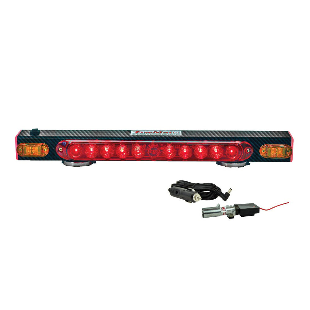 Wireless Tow Light with Directional Arrow - Carbon Fiber Finish