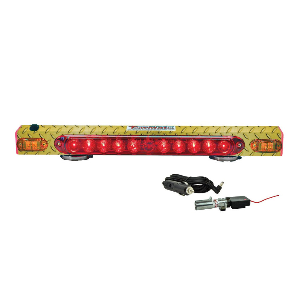 Wireless Tow Light with Directional Arrow -Diamond Plate Finish