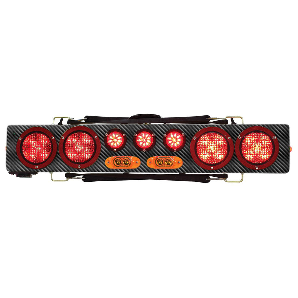 Wireless LED Wide Load Bar with Strobes - Carbon Fiber Finish