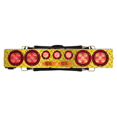Wireless LED Wide Load Bar with Strobes - Diamond Plate Finish