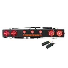 Wireless LED Wide Load Bar with Warning Strip - Carbon Fiber Finish