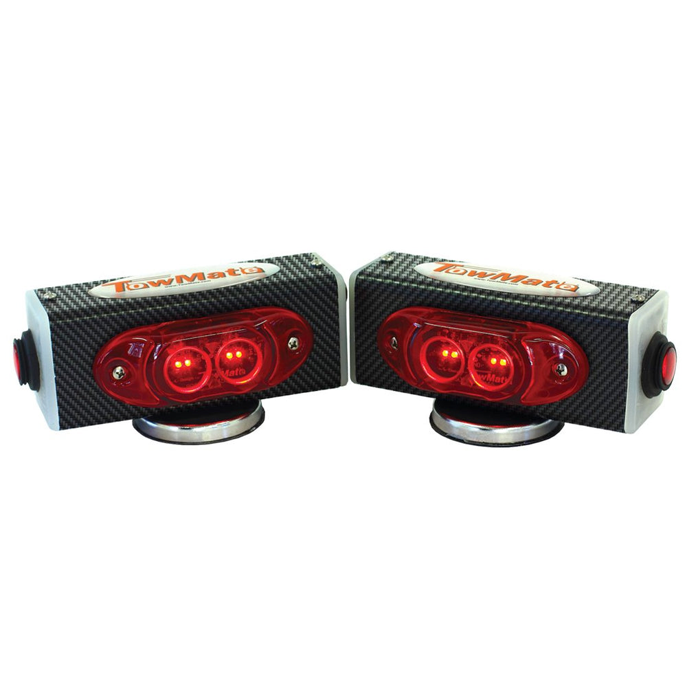Wireless Split Tow Lights with End Markers - Carbon Fiber Finish
