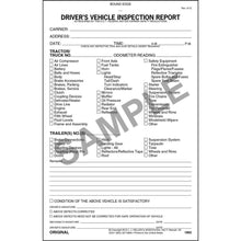 Detailed Driver's Vehicle Inspection Report - 3-Ply - Carbonless - Stock
