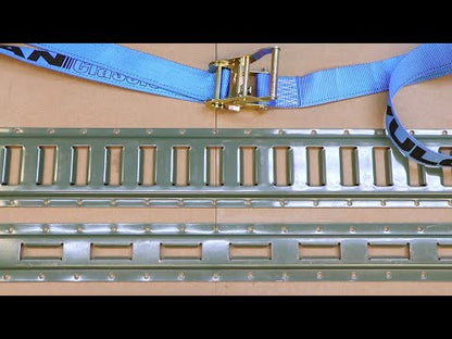 VULCAN Logistic Strap for E Track - Ratchet Style - 20 Foot - Blue - 1,333 Pound SWL