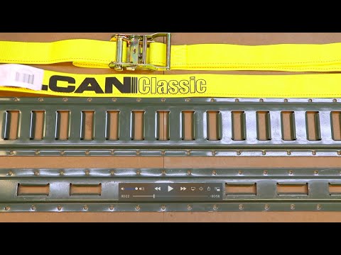VULCAN Logistic Strap for E Track - Ratchet Style - 12 Foot - Classic Yellow - 1,333 Pound SWL