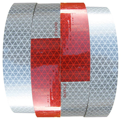 Reflexite 1 Inch x 150' Roll Red & White Reflective Tape