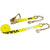 VULCAN Ratchet Strap with Chain Anchors - Classic Yellow - 2 Inch x 27 Foot - Case of 5 - 3,600 Pound Safe Working Load
