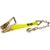 VULCAN Ratchet Strap with Chain Anchors - Classic Yellow - 2 Inch x 27 Foot - Case of 5 - 3,600 Pound Safe Working Load