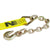 VULCAN Ratchet Strap with Chain Anchors - Classic Yellow - 2 Inch x 27 Foot - Pallet - 20 Cases of 3 - 3,600 Pound Safe Working Load