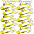 VULCAN Ratchet Strap with Chain Anchors - 2 Inch x 30 Foot, 10 Pack - Classic Yellow - 3,600 Pound Safe Working Load